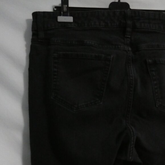 JOE FRESH + | size 18 | Classic Slim | Black Distressed Denim Jeans - Picture 12 of 16
